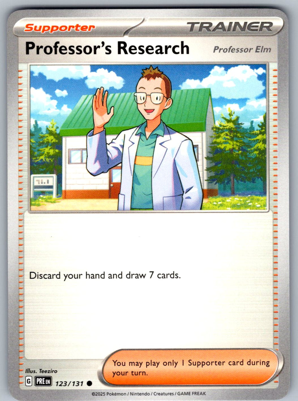 Professor's Research [Professor Elm] 123/131 Prismatic Evolutions Pokemon