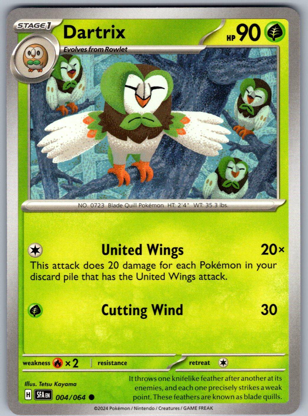 Dartrix 004/064 Shrouded Fable Pokemon