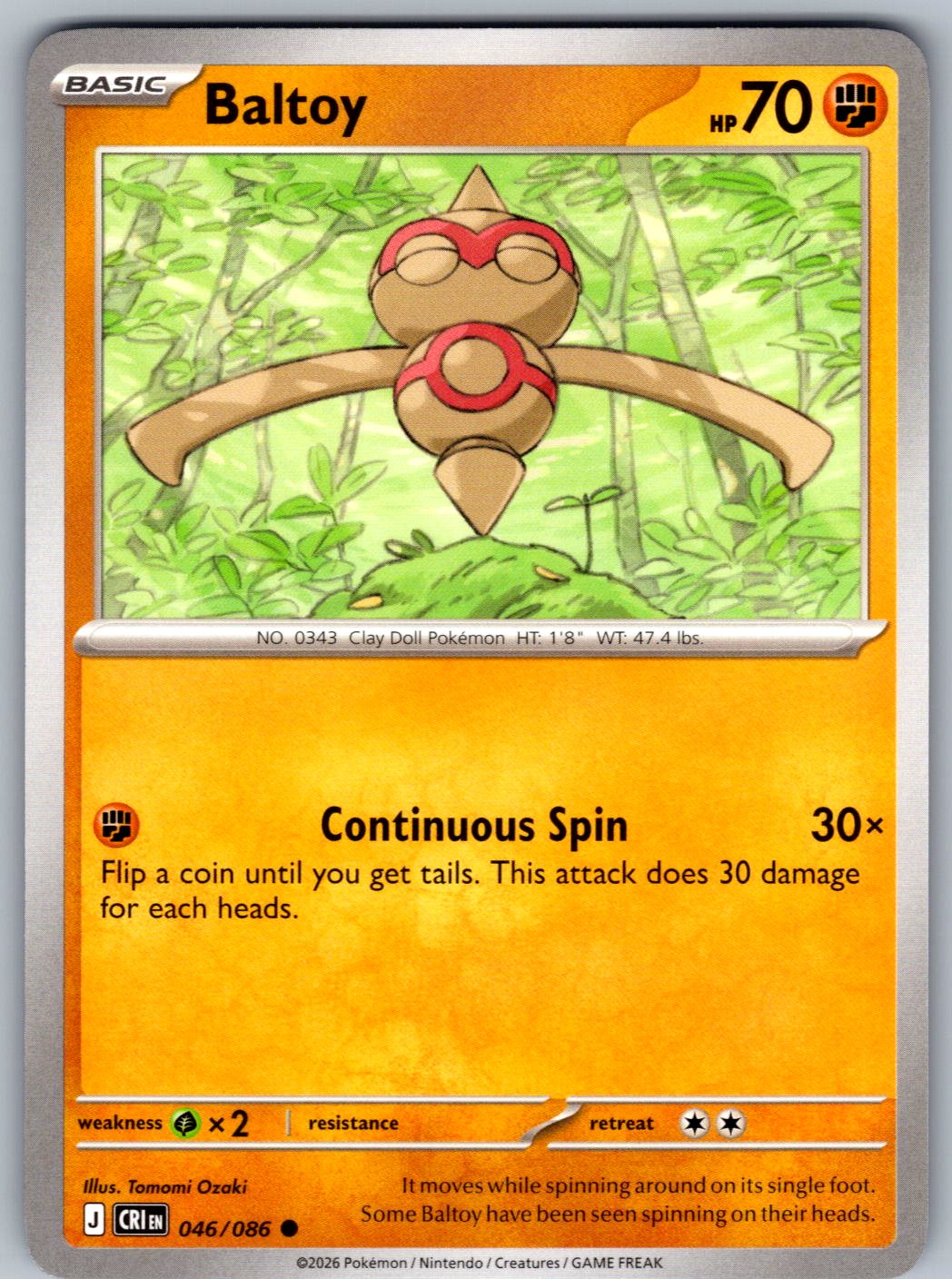 Baltoy 046/086 Chaos Rising Pokemon