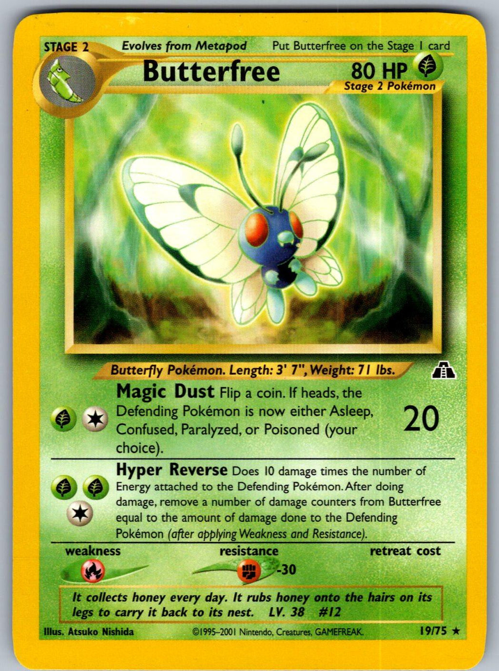 Butterfree 19/75 Neo Discovery Pokemon Unlimited