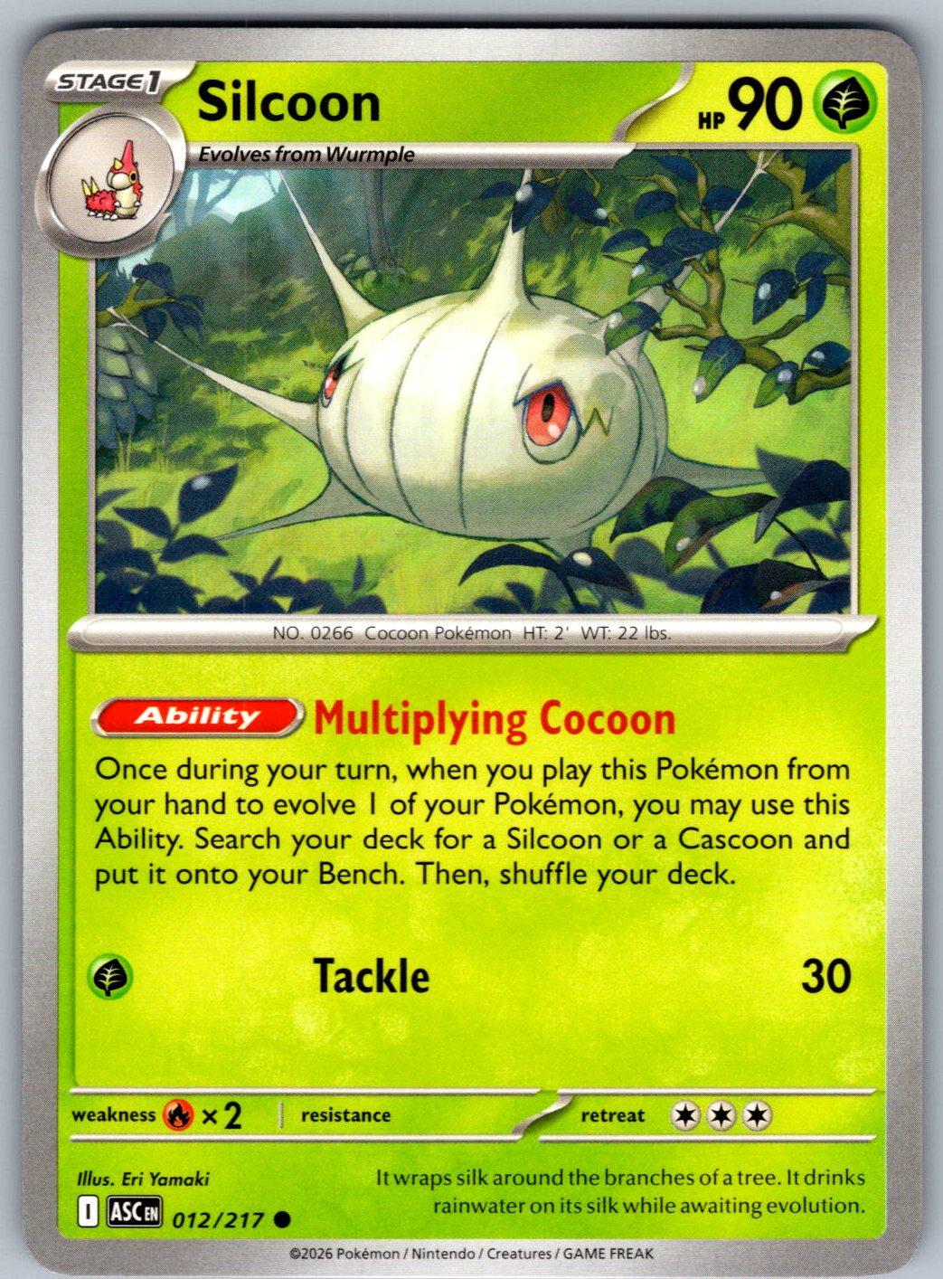 Silcoon 012/217 Ascended Heroes Pokemon