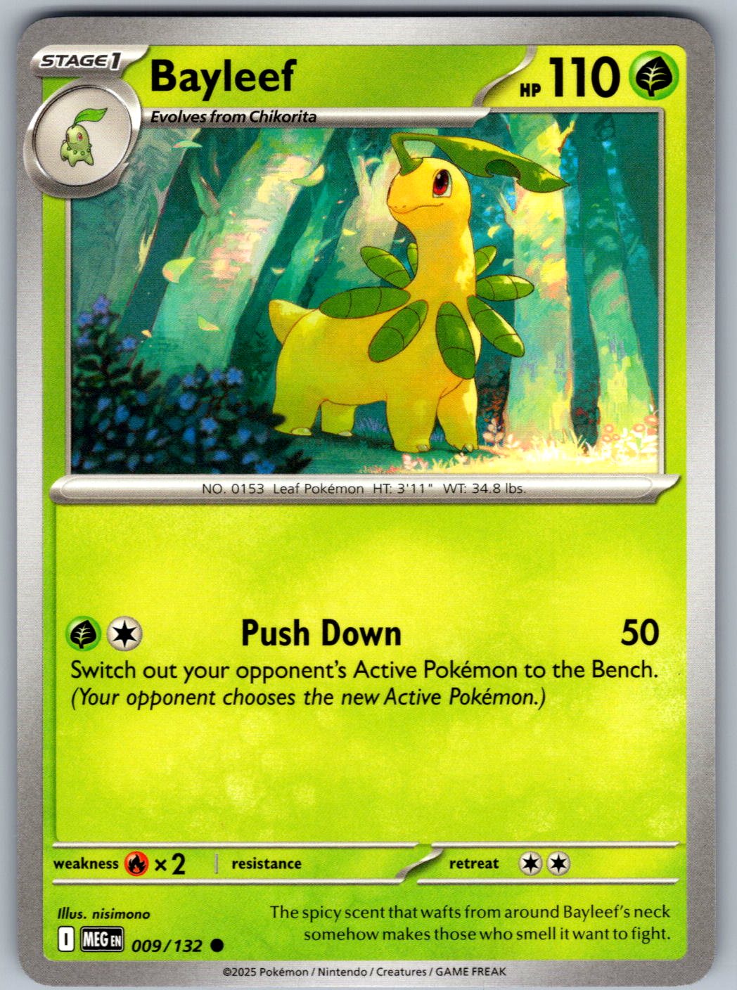 Bayleef 009/132 Mega Evolution Pokemon