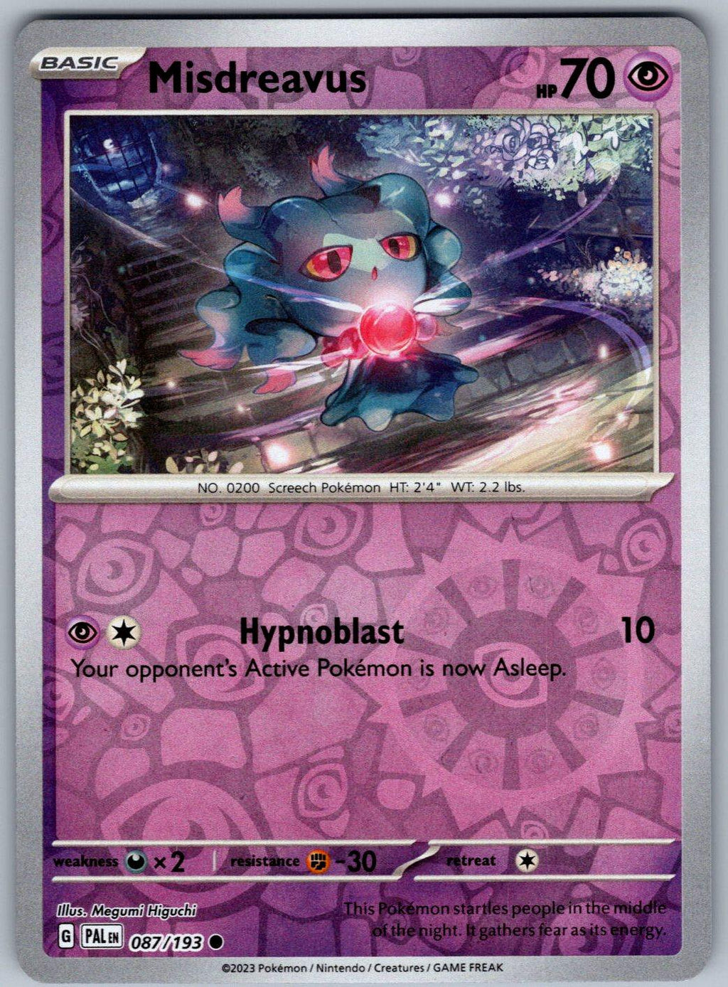 Misdreavus 087/193 Paldea Evolved Pokemon Reverse Holo