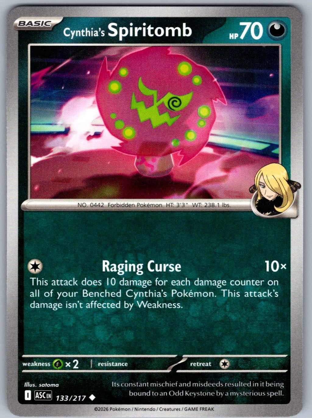 Cynthia's Spiritomb 133/217 Ascended Heroes Pokemon