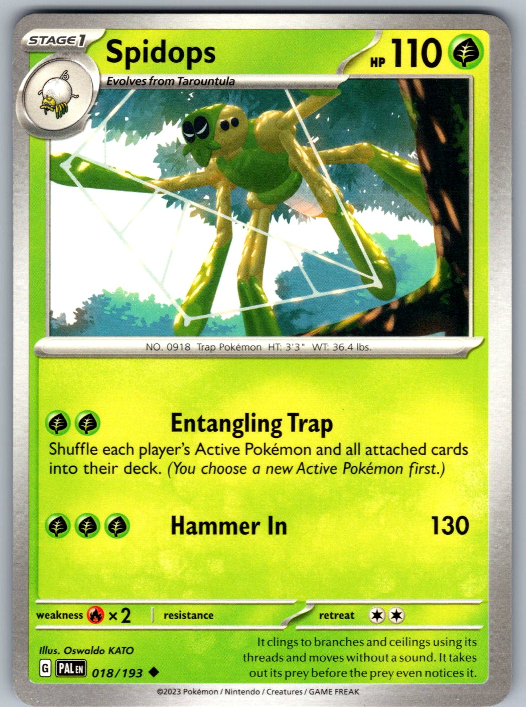 Spidops 018/193 Paldea Evolved Pokemon