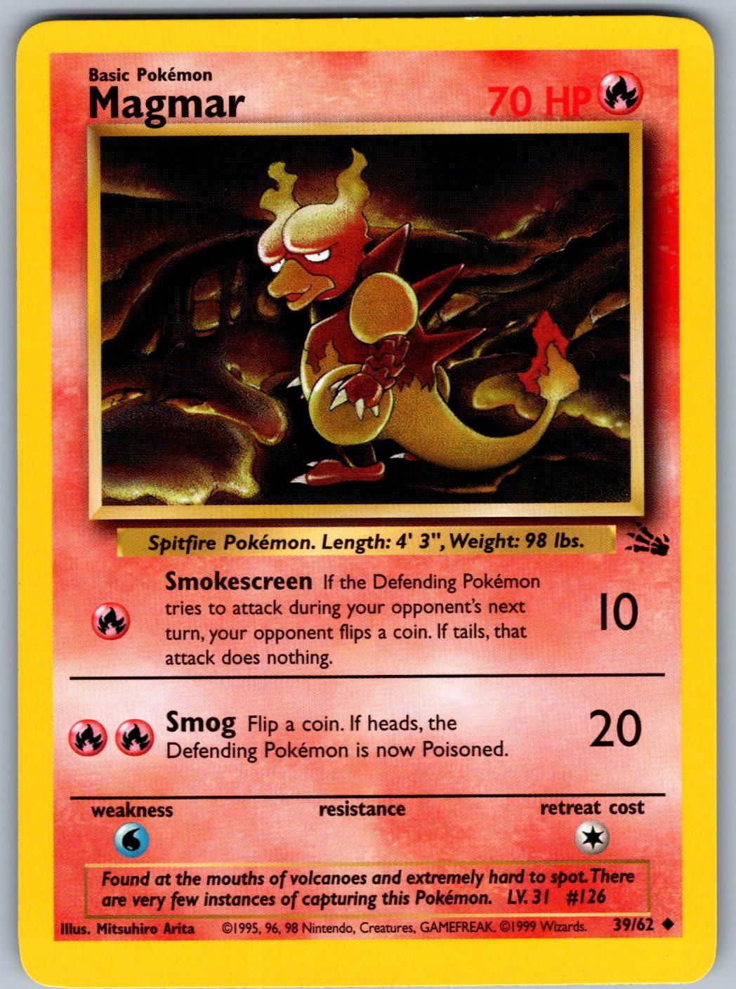 Magmar 39/62 Fossil Pokemon Unlimited