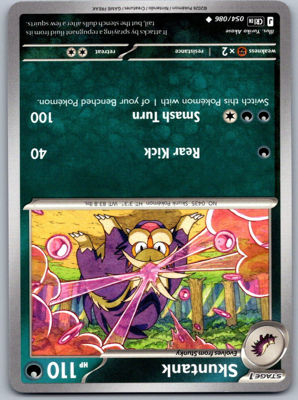 Skuntank 054/086 Chaos Rising Pokemon