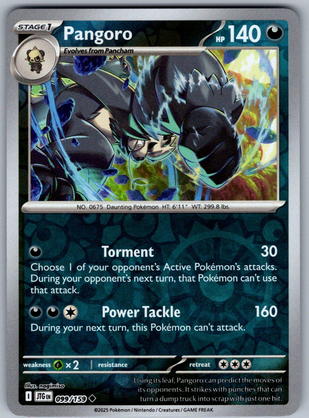 Pangoro 099/159 Journey Together Pokemon Reverse Holo