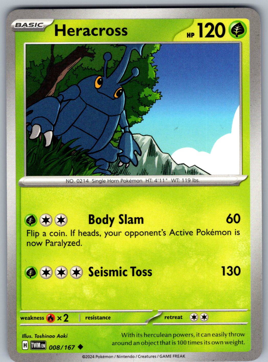 Heracross 008/167 Twilight Masquerade Pokemon