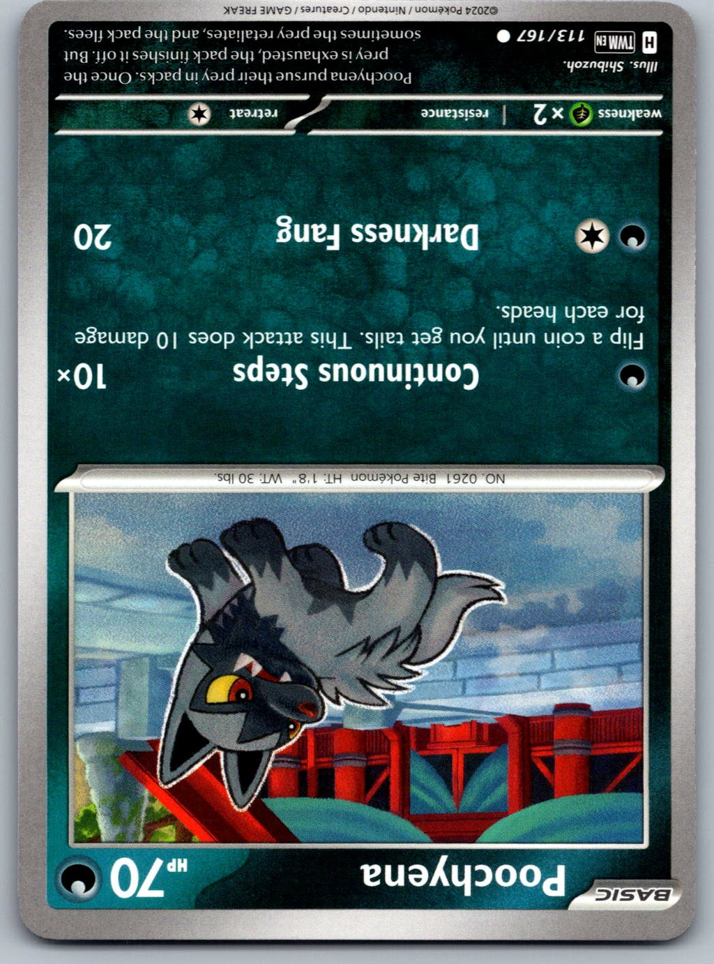 Poochyena 113/167 Twilight Masquerade Pokemon