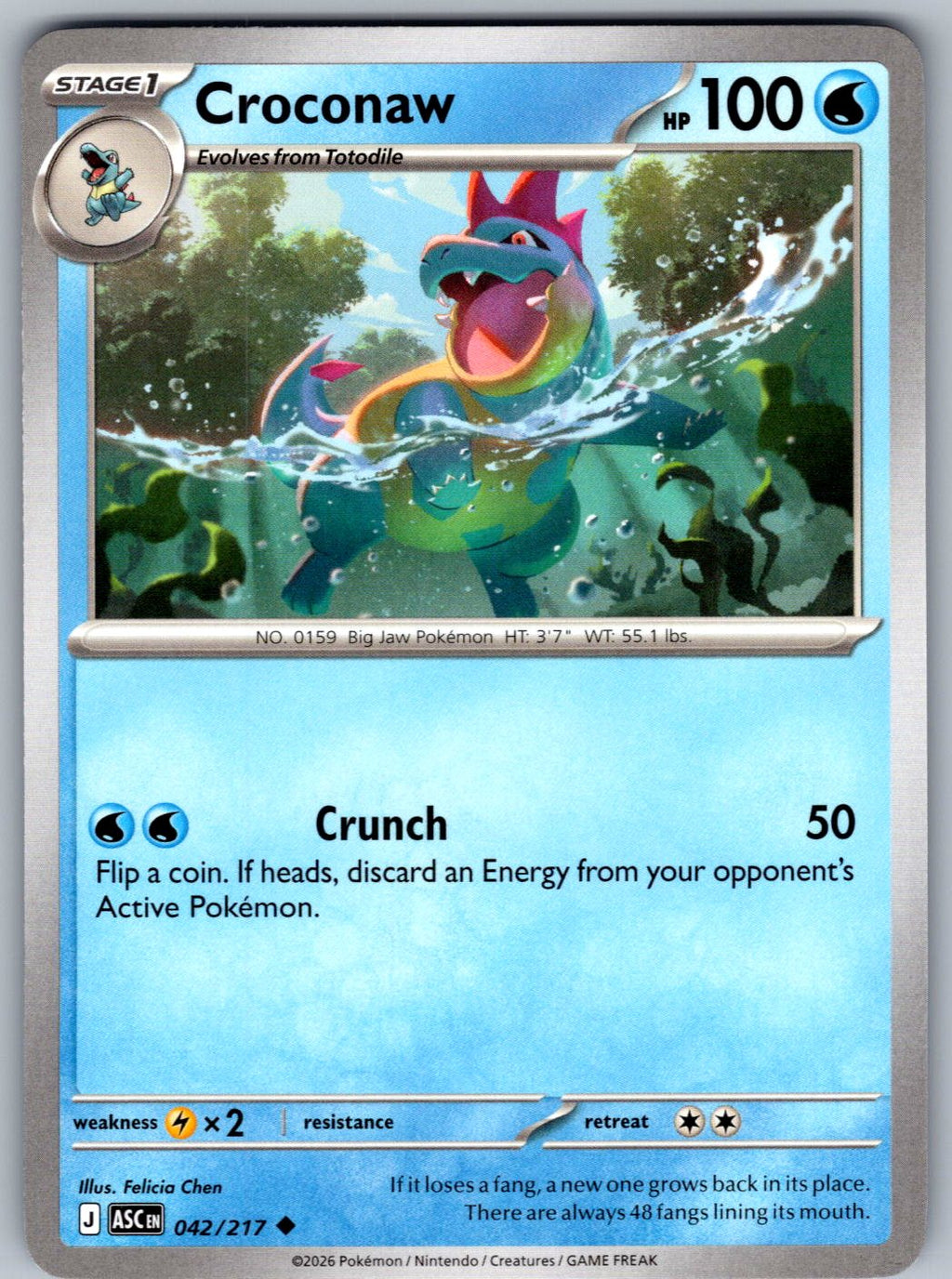 Croconaw 042/217 Ascended Heroes Pokemon
