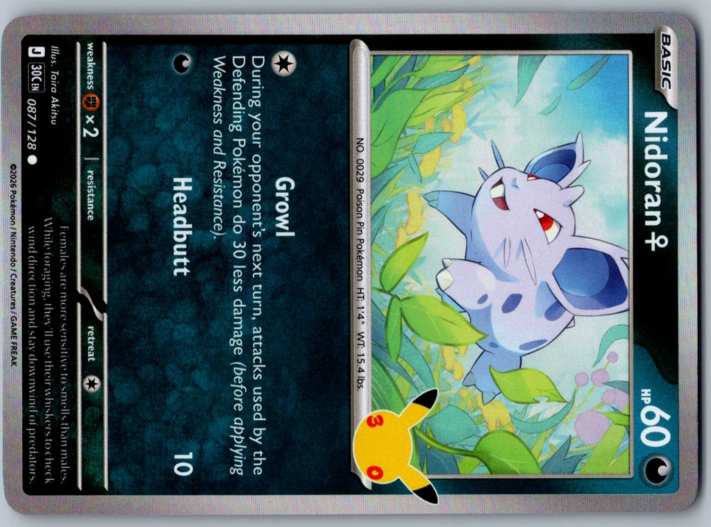 Nidoran F 087/128 ME: 30th Celebration Pokemon Holo