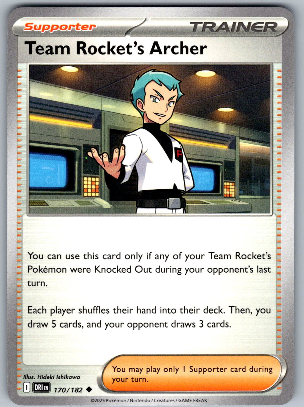 Team Rocket's Archer 170/182 Destined Rivals Pokemon