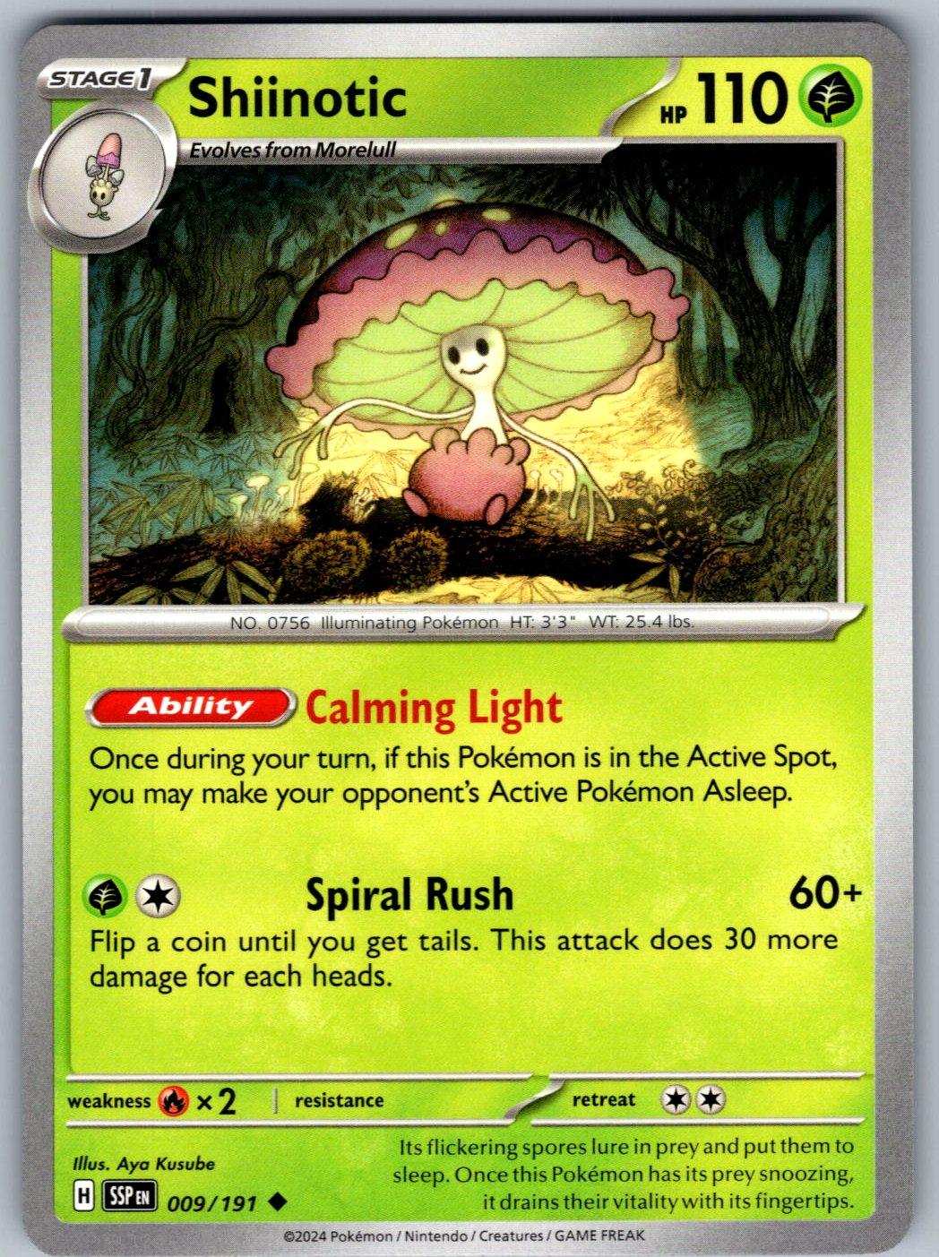 Shiinotic 009/191 Surging Sparks Pokemon