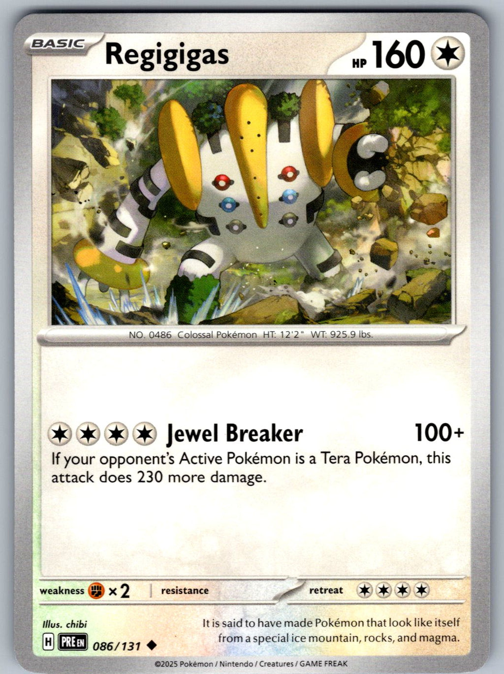 Regigigas 086/131 Prismatic Evolutions Pokemon