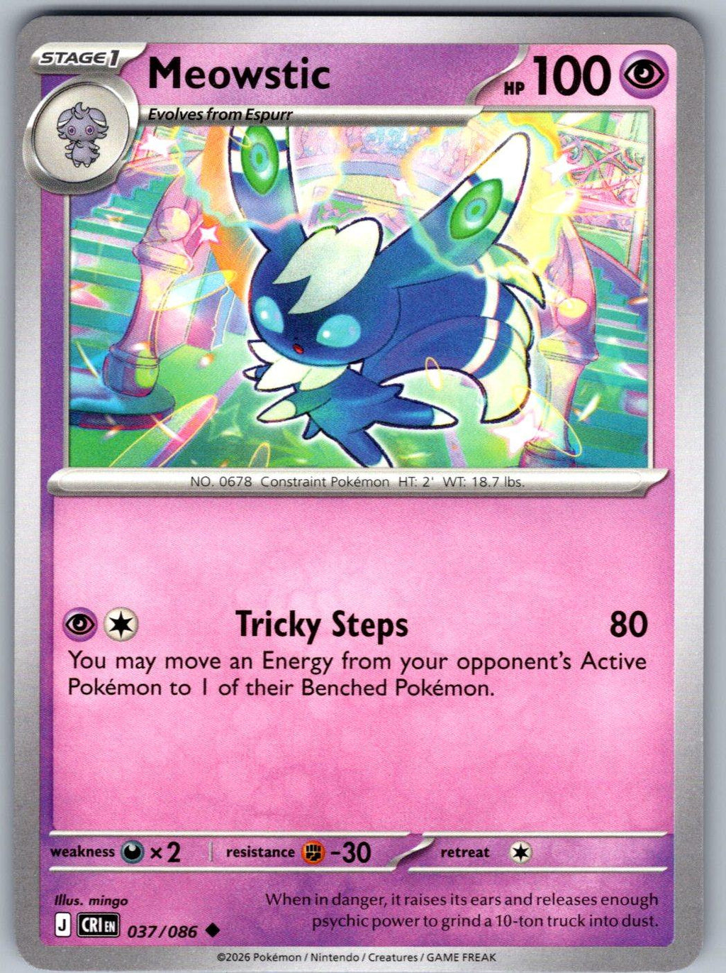 Meowstic 037/086 Chaos Rising Pokemon