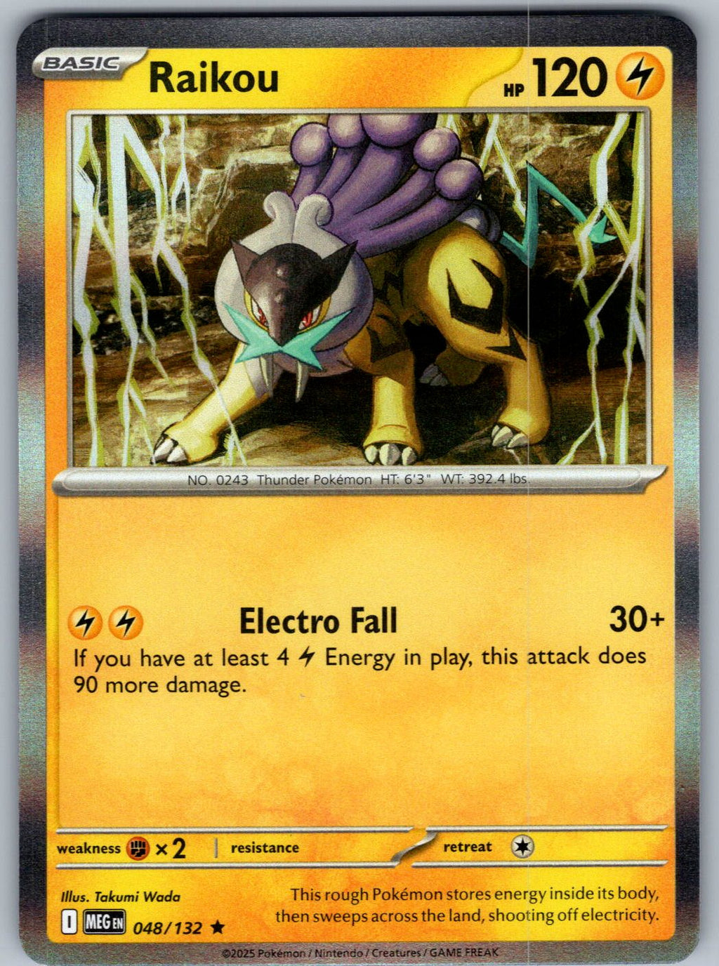 Raikou 048/132 Mega Evolution Pokemon Holo