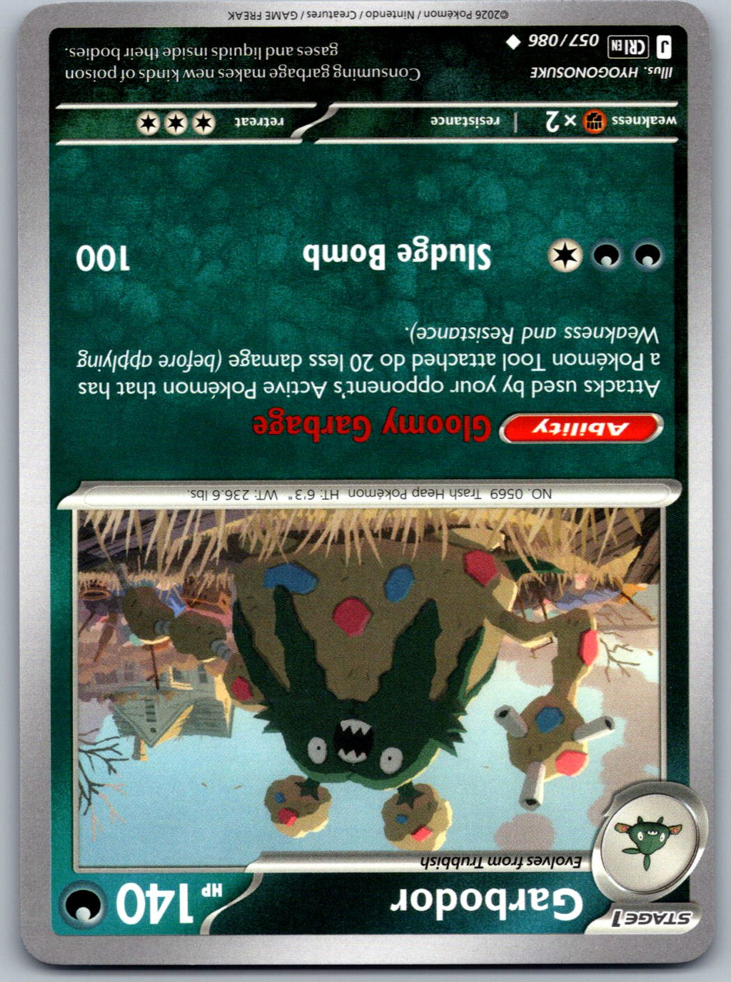 Garbodor 057/086 Chaos Rising Pokemon