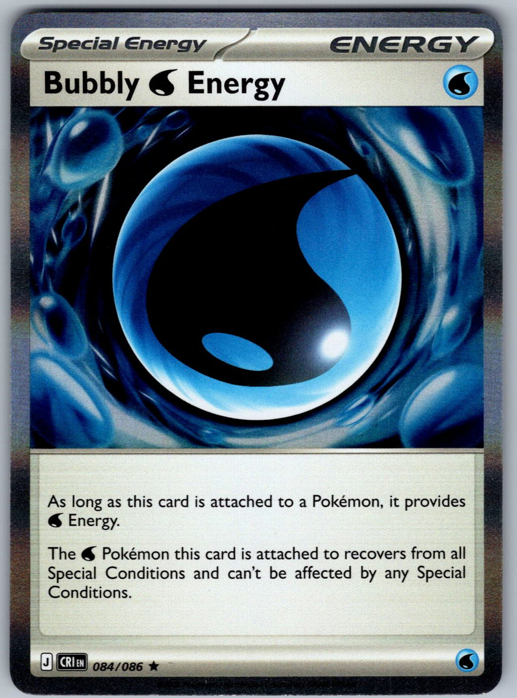 Bubbly W Energy 084/086 Chaos Rising Pokemon Holo
