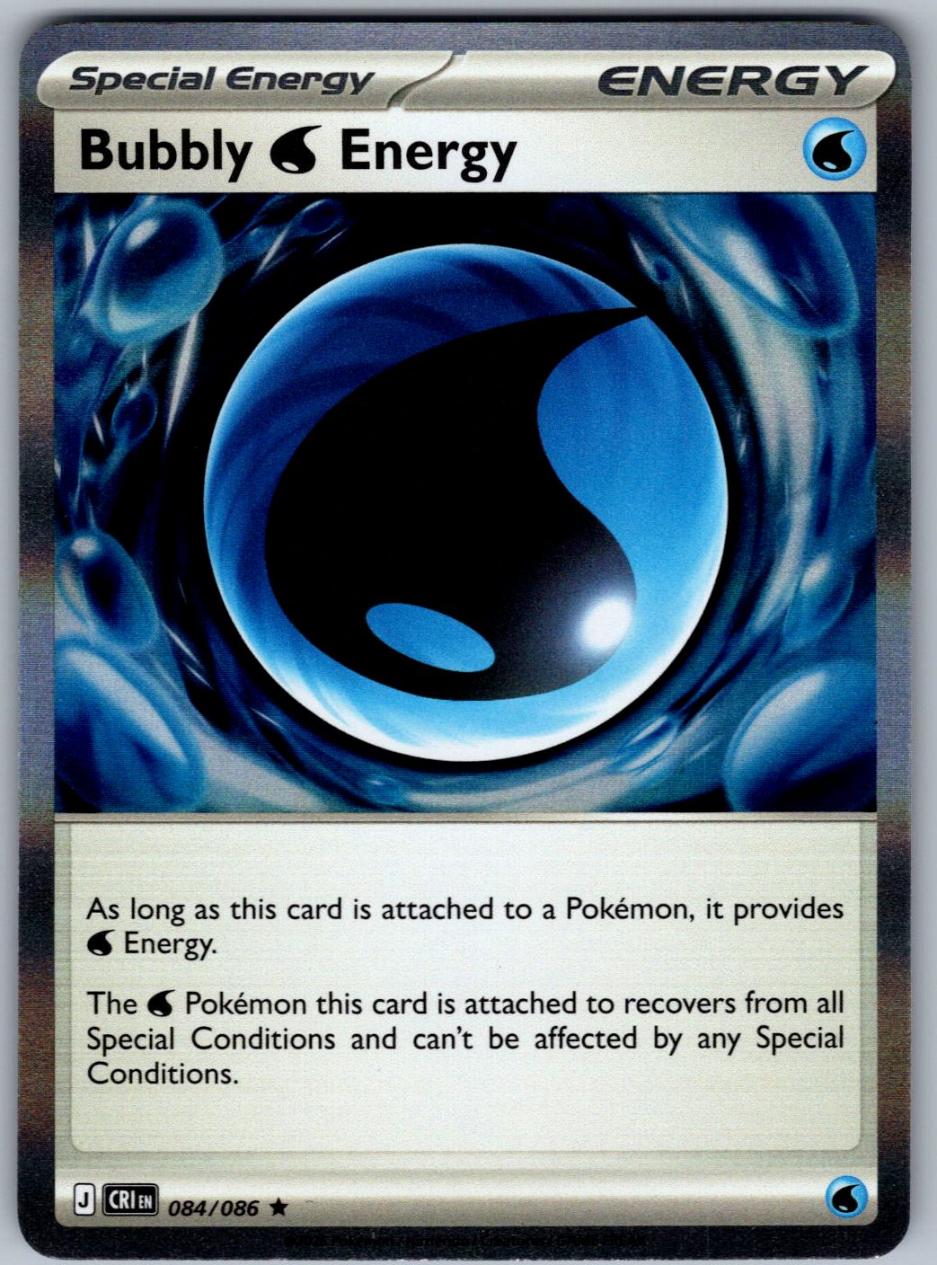 Bubbly W Energy 084/086 Chaos Rising Pokemon Holo
