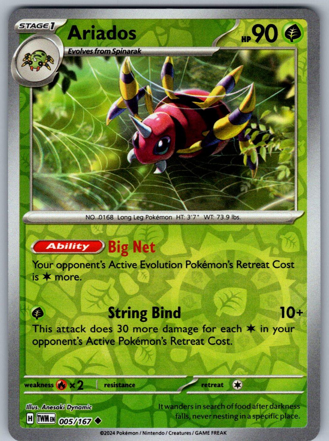Ariados 005/167 Twilight Masquerade Pokemon Reverse Holo