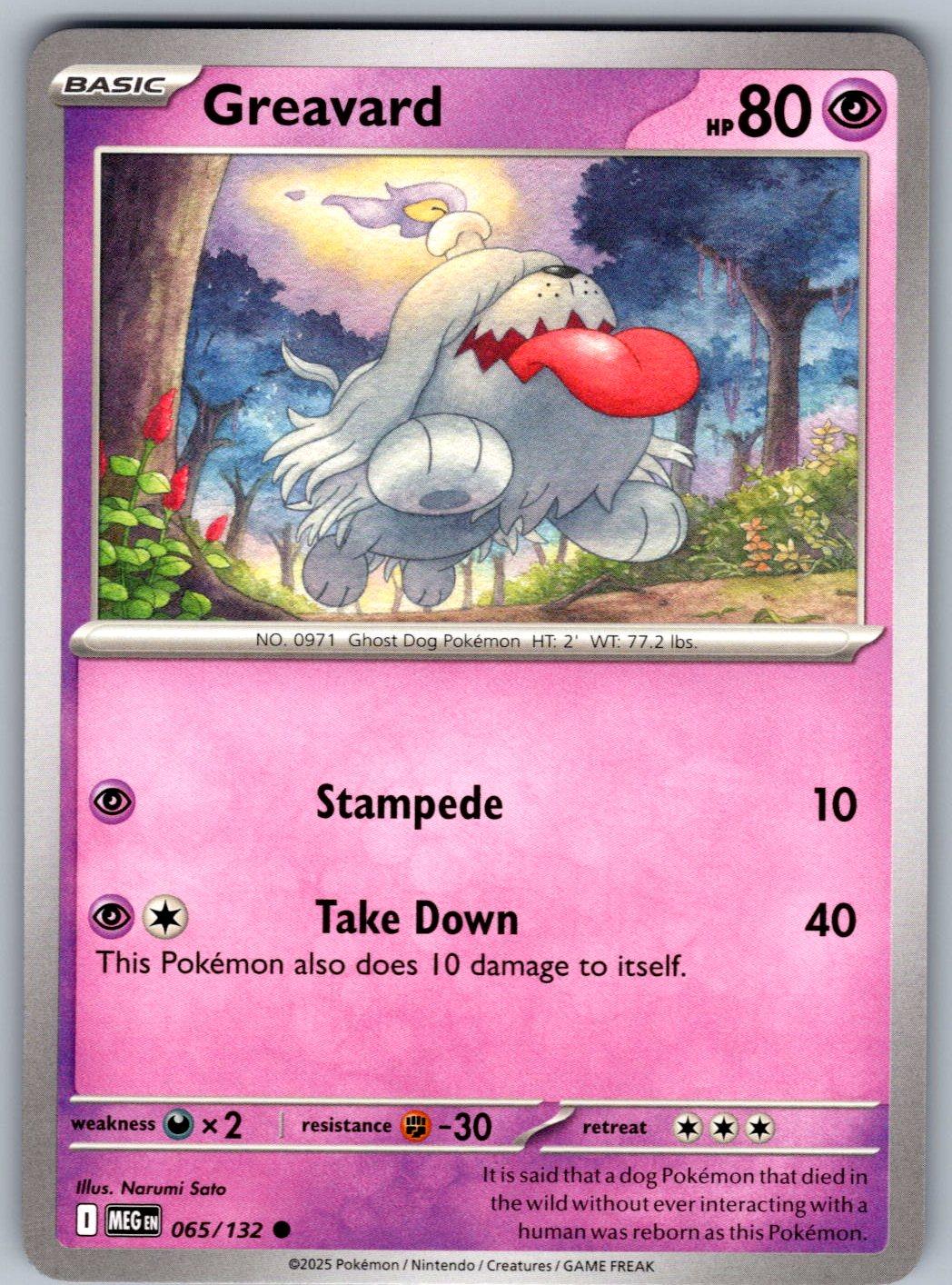 Greavard 065/132 Mega Evolution Pokemon