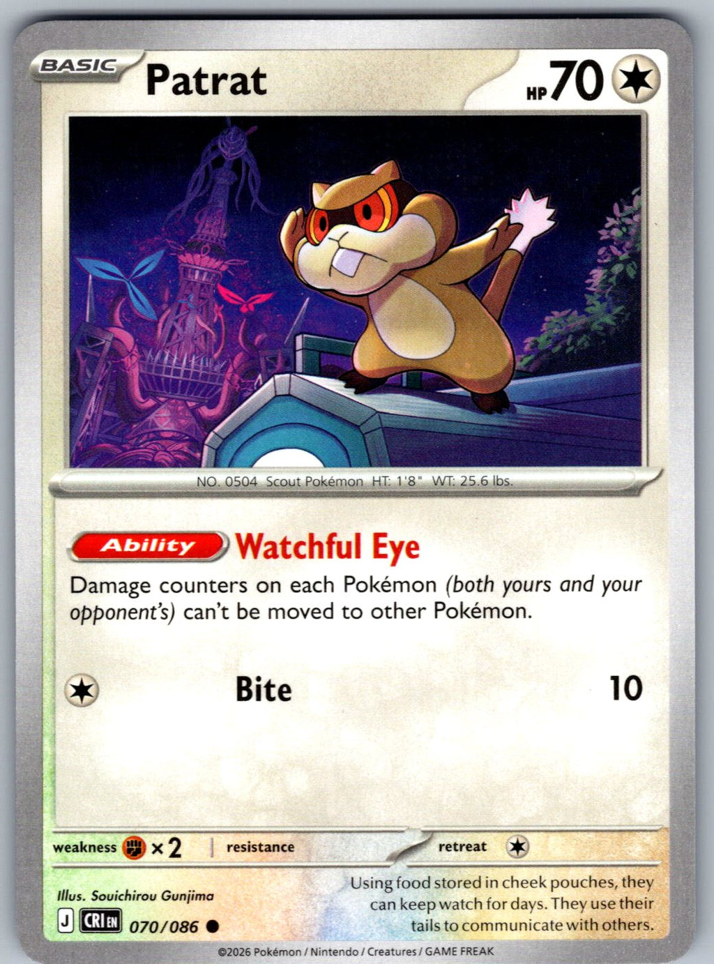 Patrat 070/086 Chaos Rising Pokemon