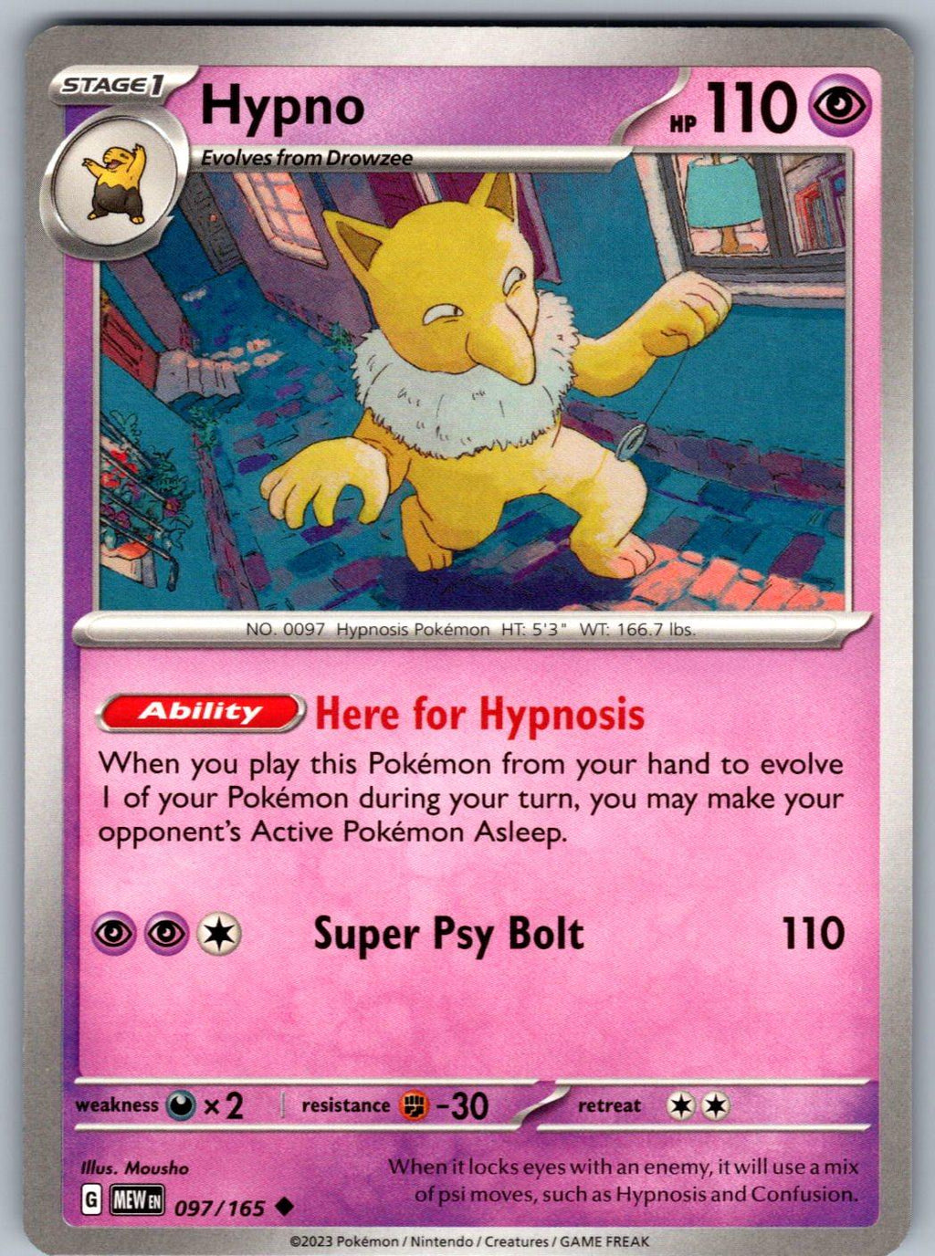 Hypno 097/165 151 Pokemon