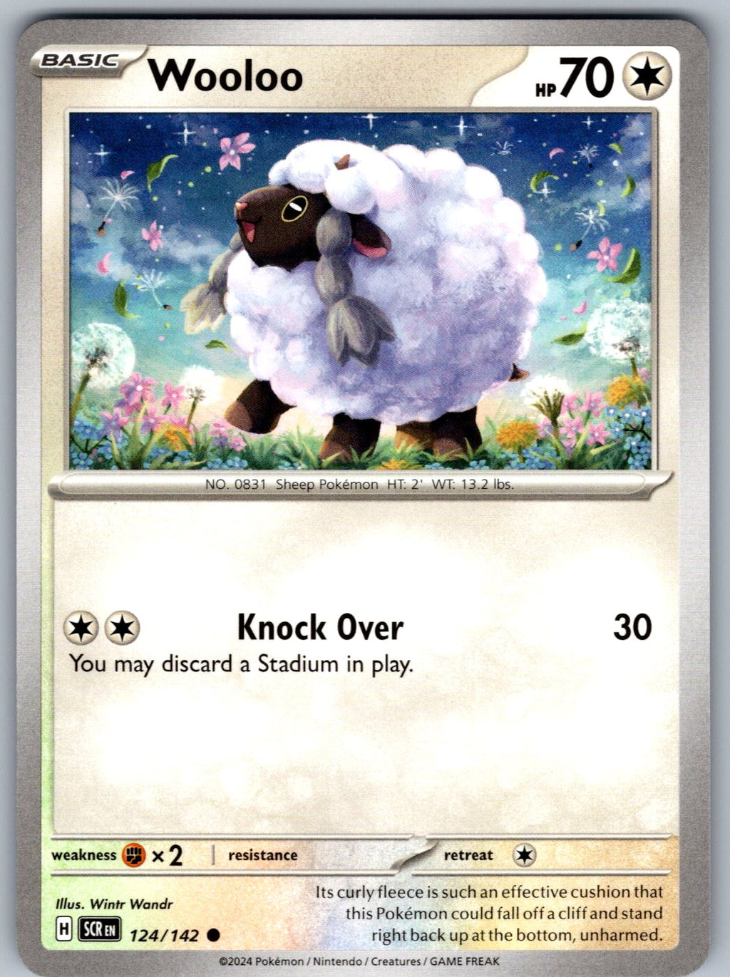 Wooloo 124/142 Stellar Crown Pokemon