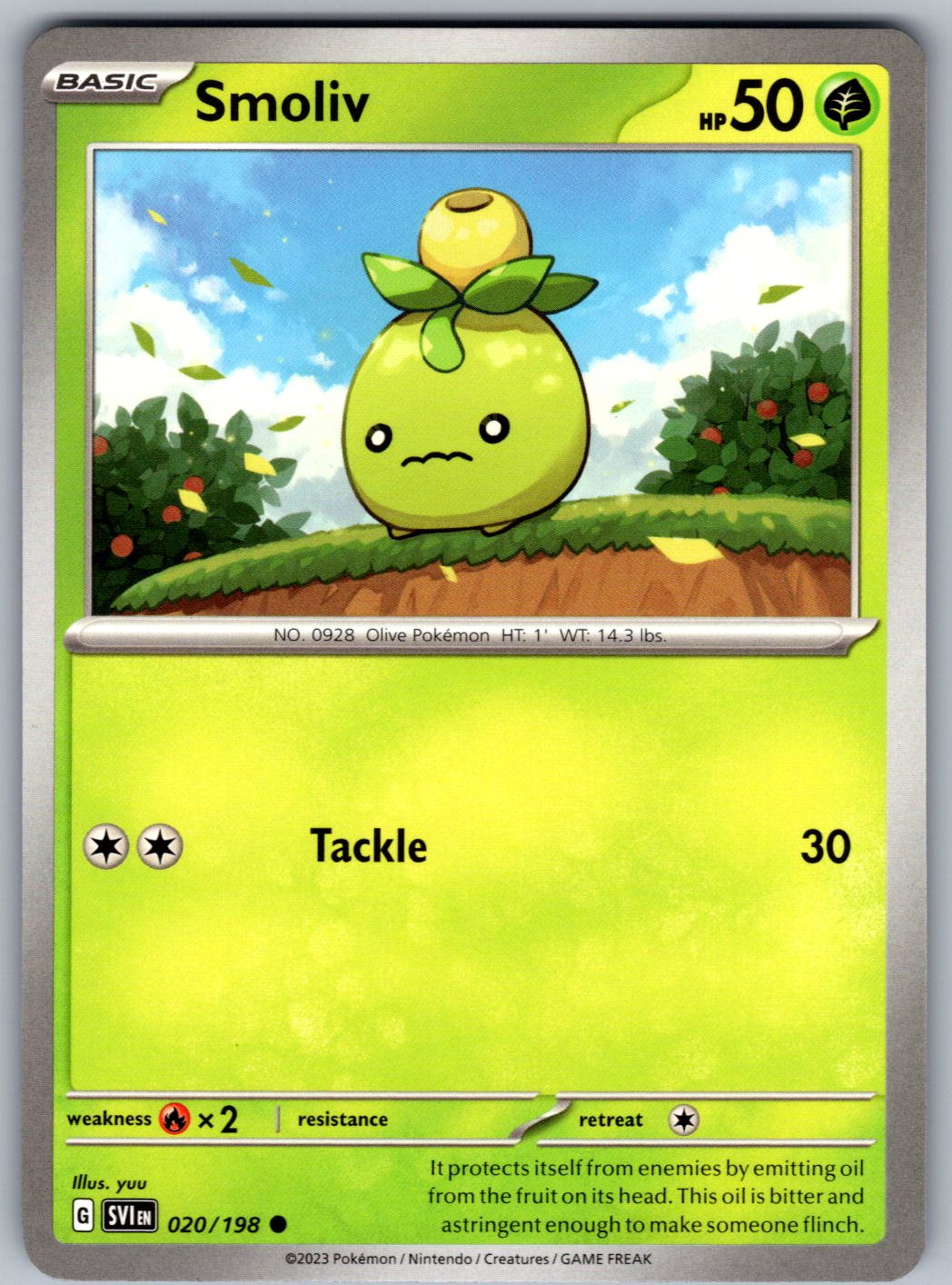 Smoliv 020/198 Scarlet & Violet Pokemon
