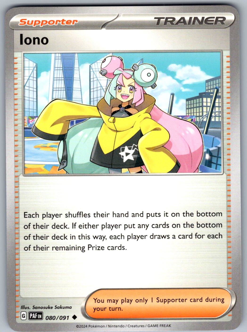 Iono 080/091 Paldean Fates Pokemon