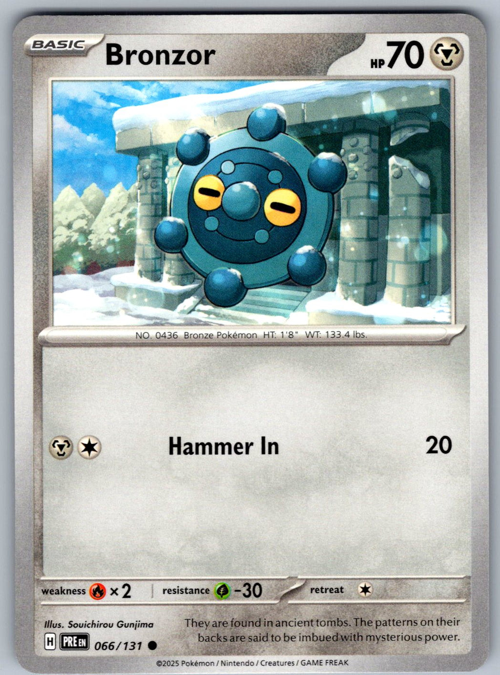 Bronzor 066/131 Prismatic Evolutions Pokemon
