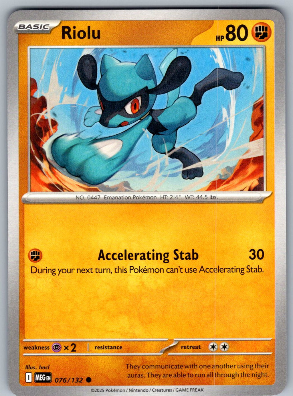 Riolu 076/132 Mega Evolution Pokemon