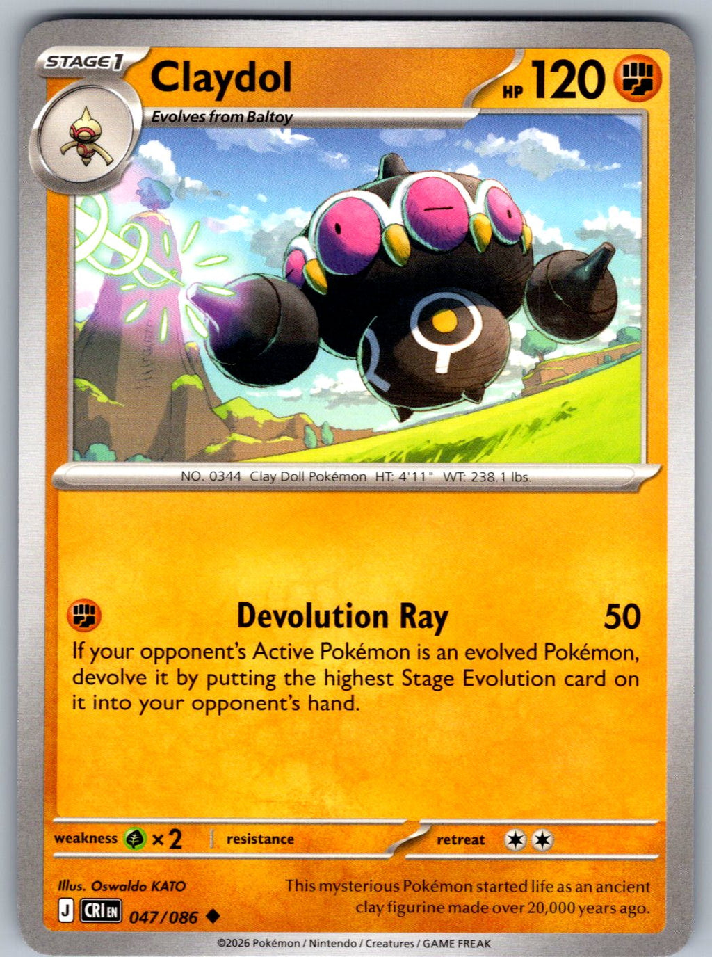 Claydol 047/086 Chaos Rising Pokemon