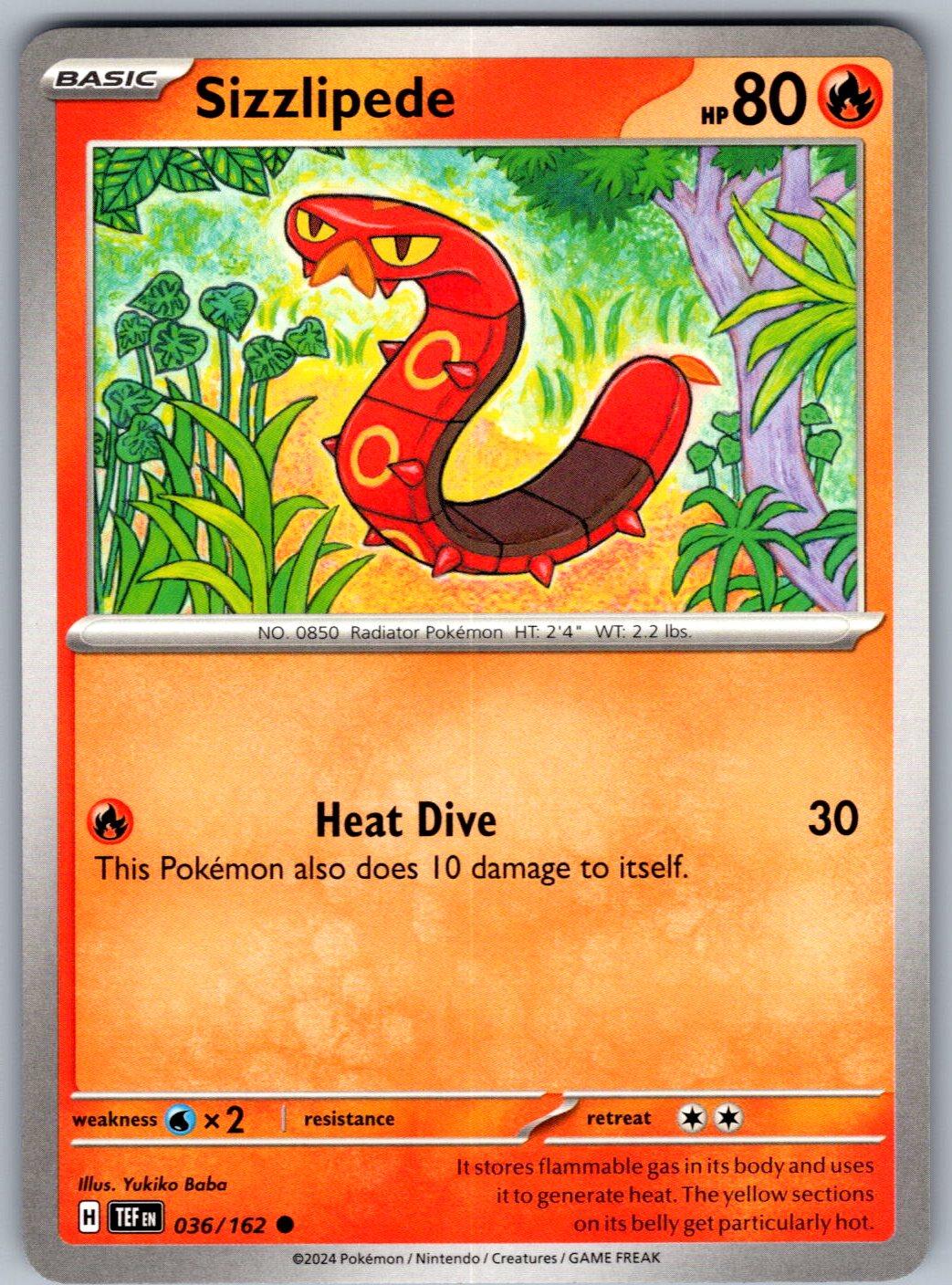 Sizzlipede 036/162 Temporal Forces Pokemon