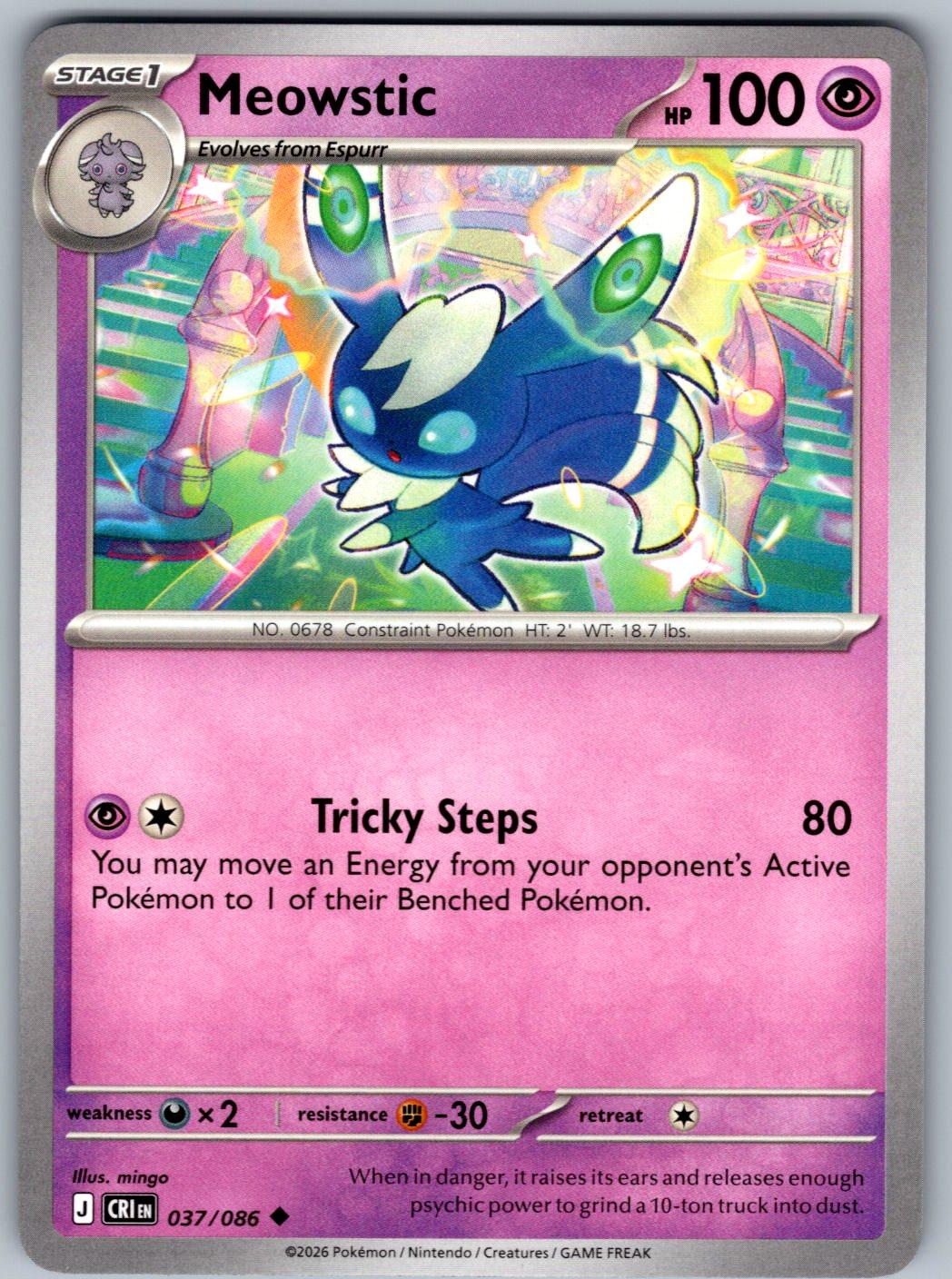 Meowstic 037/086 Chaos Rising Pokemon