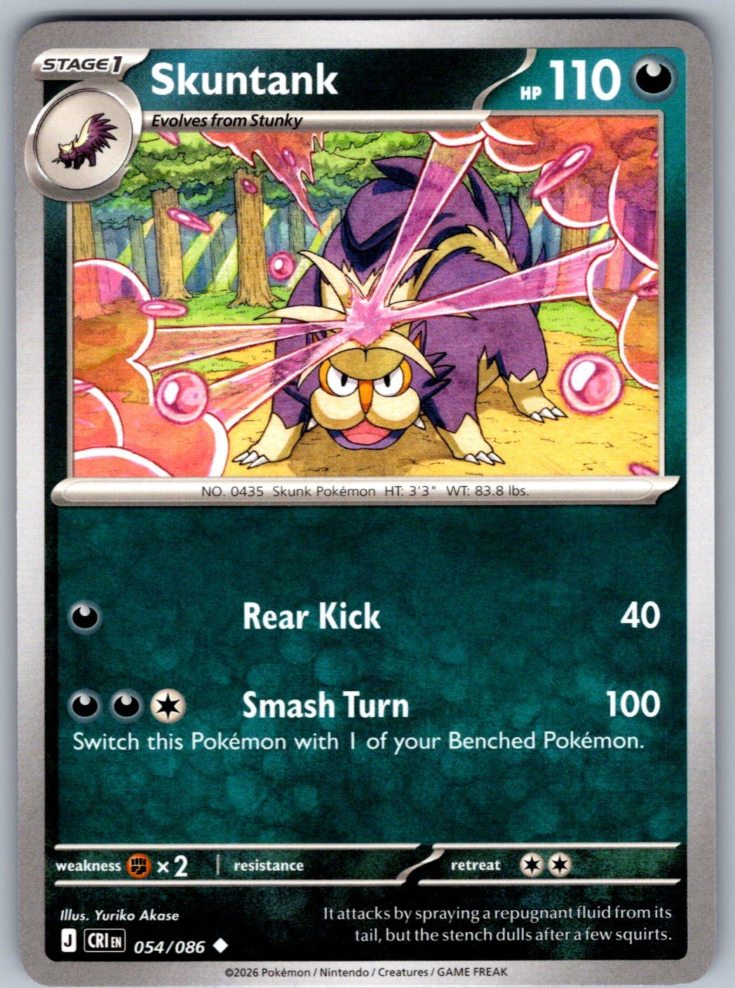 Skuntank 054/086 Chaos Rising Pokemon