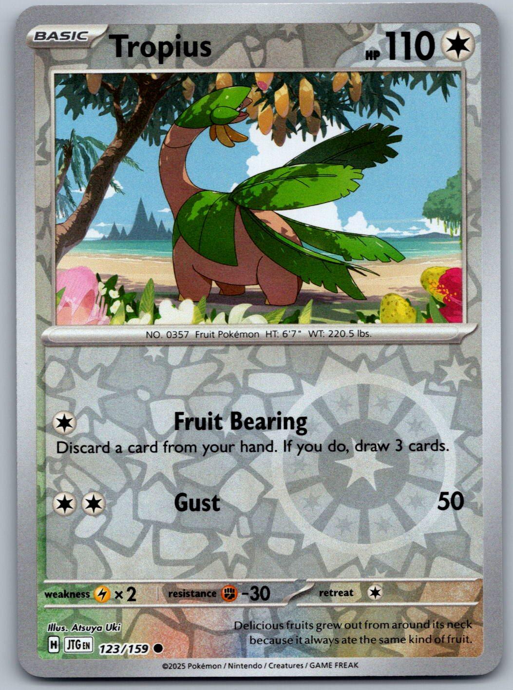 Tropius 123/159 Journey Together Pokemon Reverse Holo
