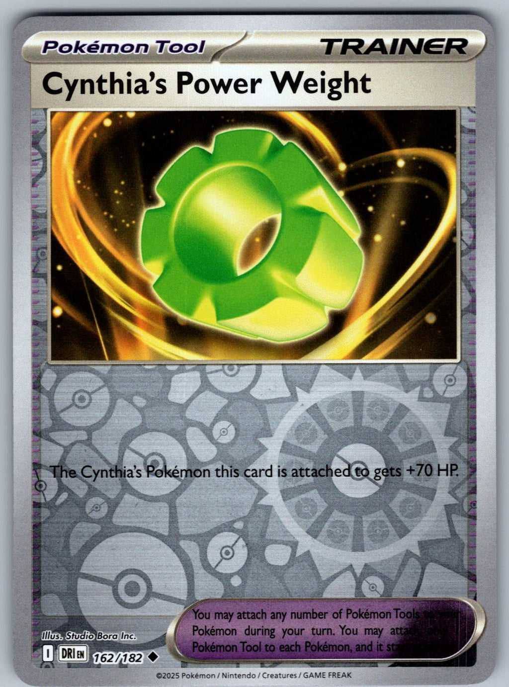 Cynthia's Power Weight 162/182 Destined Rivals Pokemon Reverse Holo