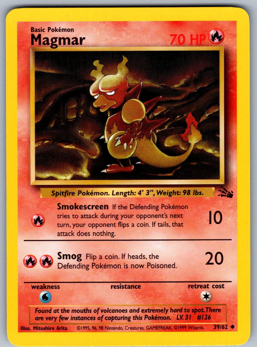 Magmar 39/62 Fossil Pokemon Unlimited