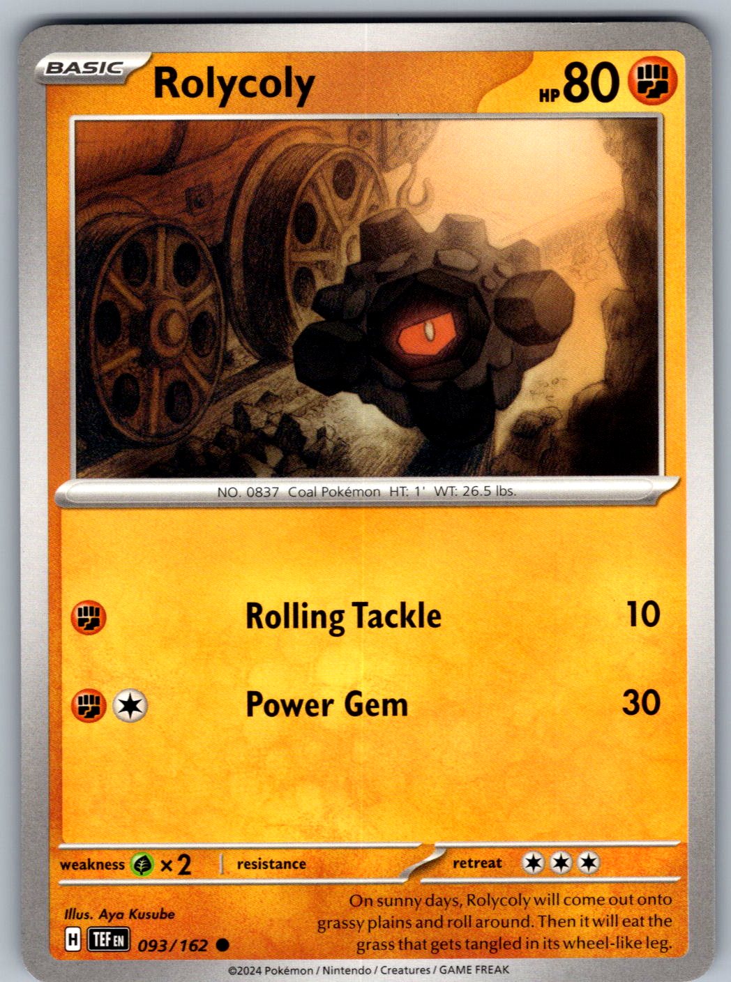Rolycoly 093/162 Temporal Forces Pokemon