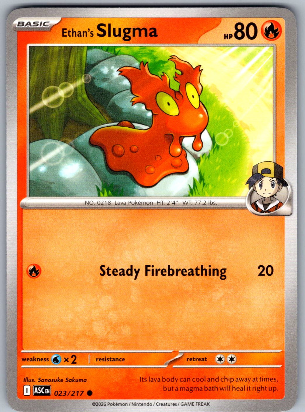 Ethan's Slugma 023/217 Ascended Heroes Pokemon