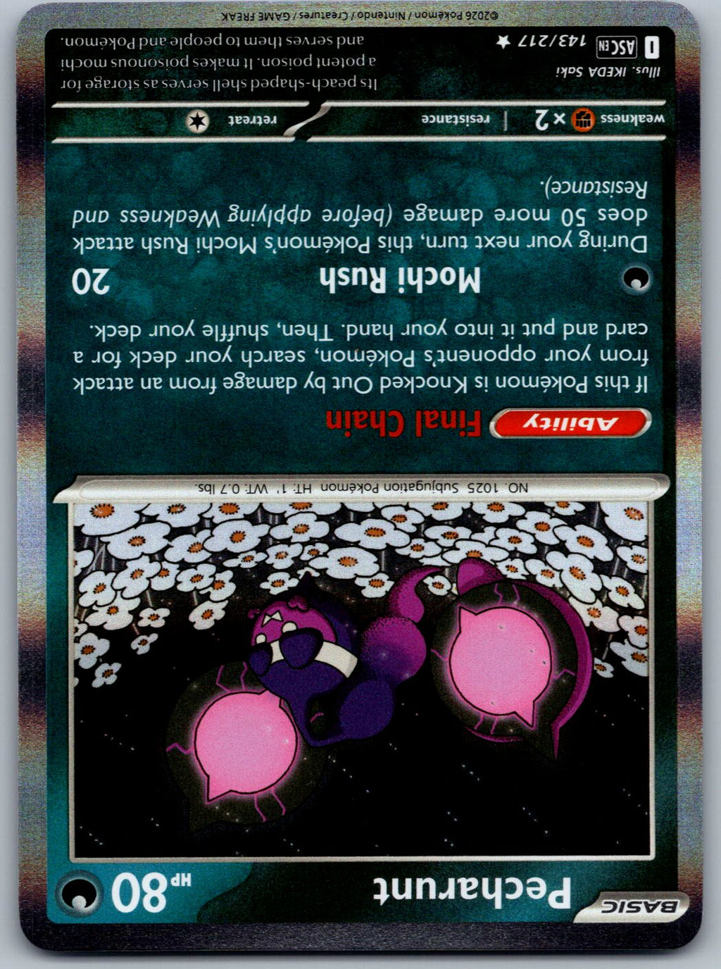 Pecharunt 143/217 Ascended Heroes Pokemon Holo