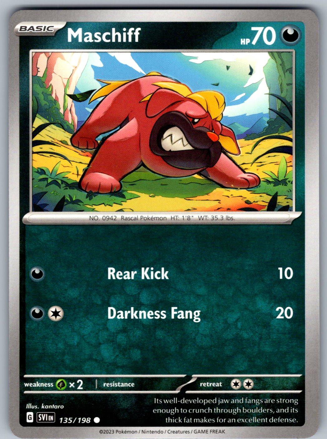 Maschiff 135/198 Scarlet & Violet Pokemon