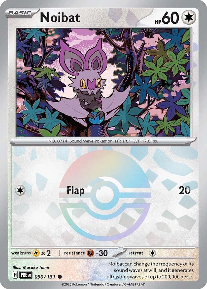 Noibat (Poke Ball Pattern) 090/131 Prismatic Evolutions Pokemon Holo