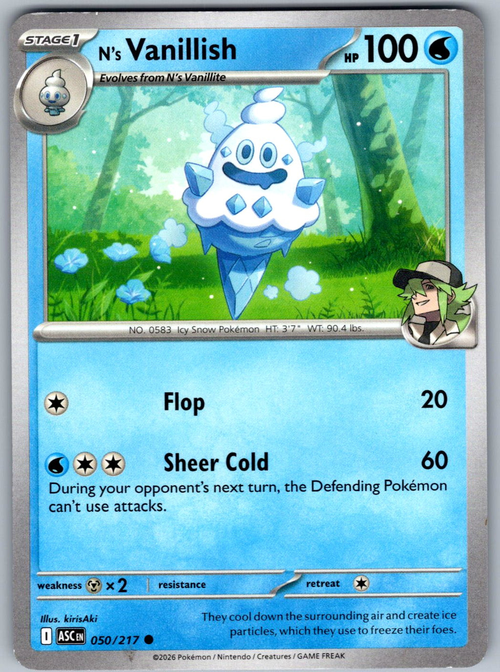 N's Vanillish 050/217 Ascended Heroes Pokemon