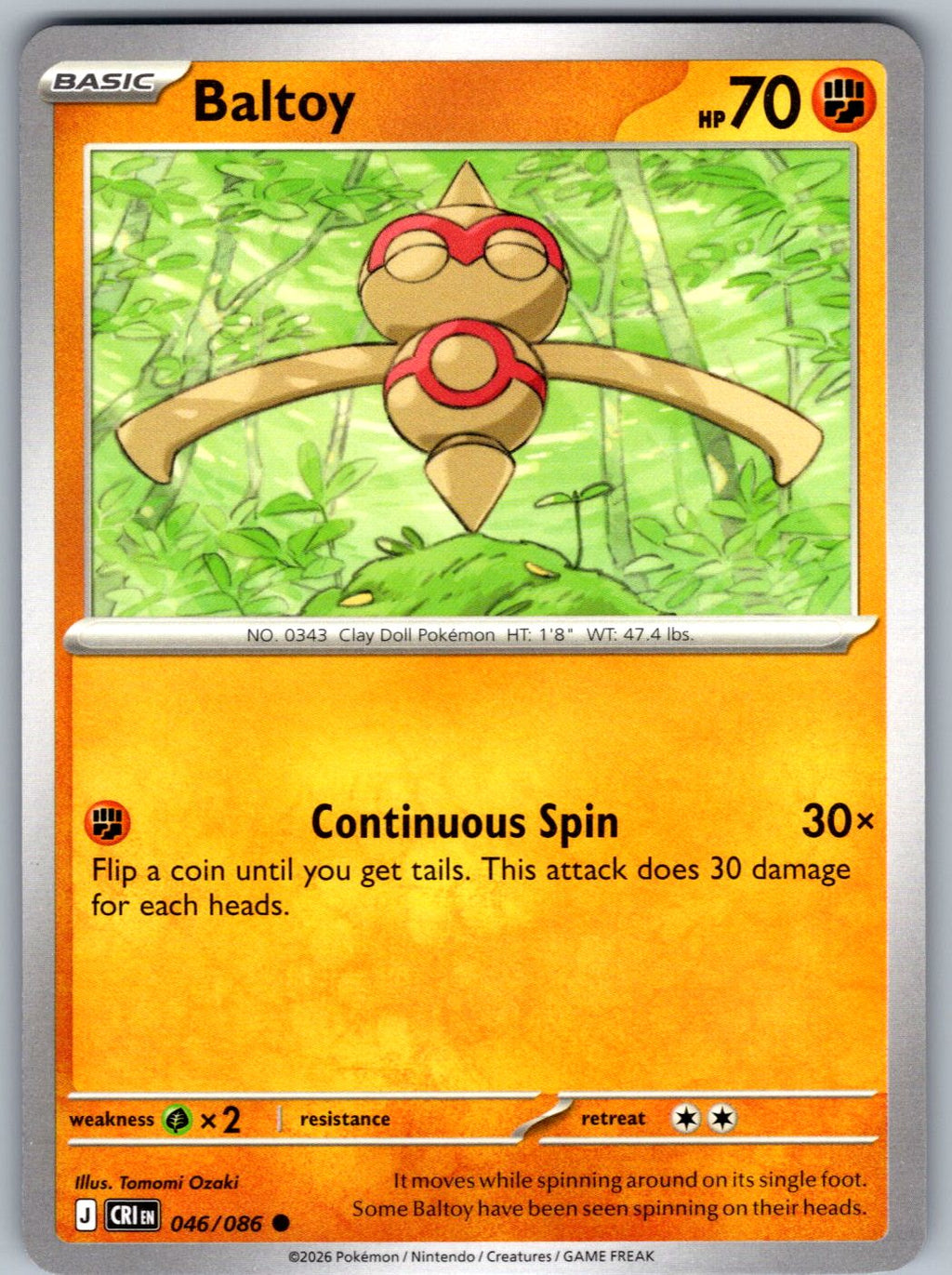 Baltoy 046/086 Chaos Rising Pokemon