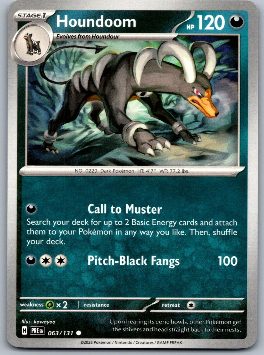 Houndoom 063/131 Prismatic Evolutions Pokemon