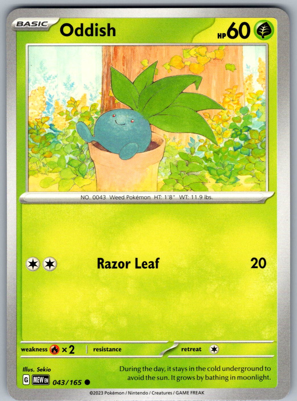 Oddish 043/165 151 Pokemon