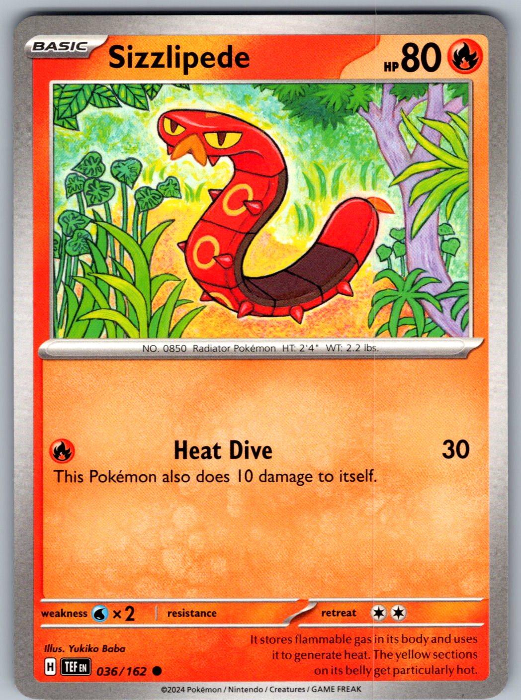 Sizzlipede 036/162 Temporal Forces Pokemon